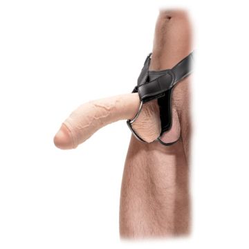 XXL Holle Voorbind Dildo Met Harnas
