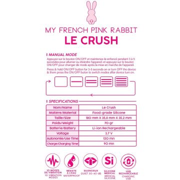 Vibrerend Eitje Clara Morgane Le Crush - Fuchsia