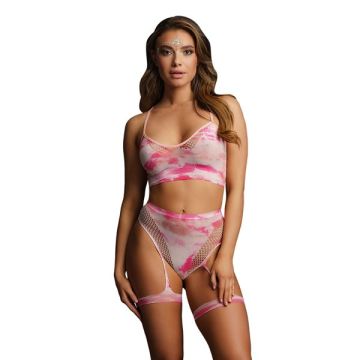Le Désir Bliss 2-Delige Set met Stickers - Tie Dye Roze