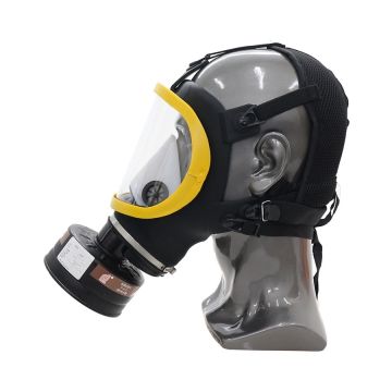 Gasmasker Show Max Zwart/Geel