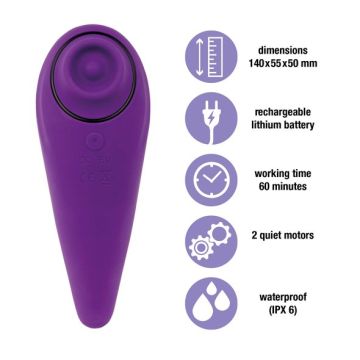 Tapping en Tickling Vibrator - Paars