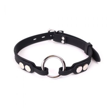 Metalen O-Ring Gag met Siliconen Band