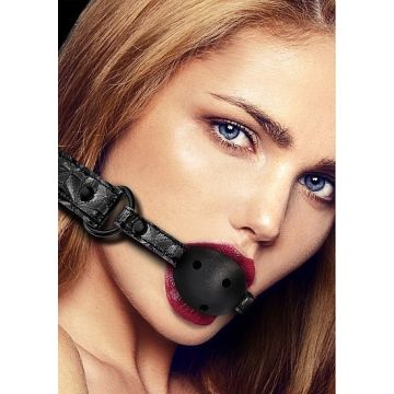 Luxe Ball Gag met Gaten - Zwart