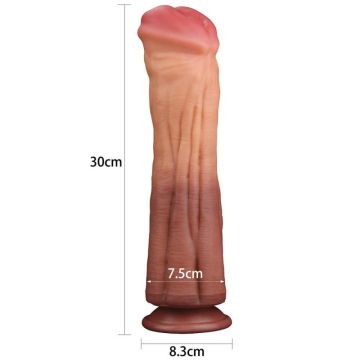 Realistische Dubbellaagse Dildo 12 Inch
