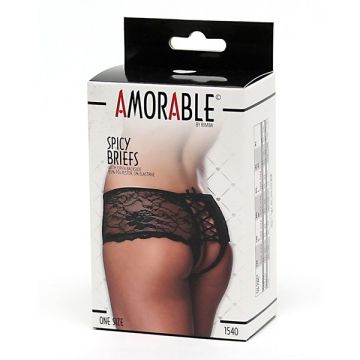 Spicy Slip met Open Achterkant - Zwart