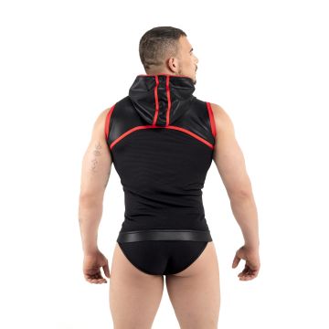 ROK Rebel Hoodie Vest - Zwart/Rood
