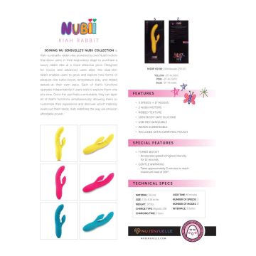 Rabbit Vibrator Nubii Kiah - Blauw