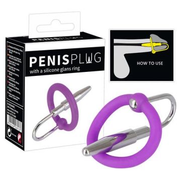 Rekbare Eikelring met Penisplug