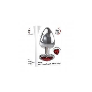 Buttplug Red Heart Gem - Large