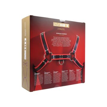 Body Harnas Man Bondage Model 1 - Zwart/Rood