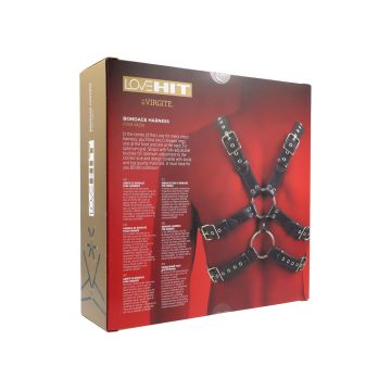 Body Harnas Man Bondage Model  6 - Zwart