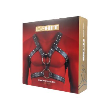 Body Harnas Man Bondage Model  6 - Zwart