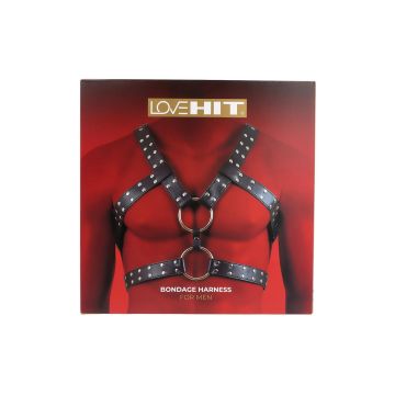 Body Harnas Man Bondage Model  6 - Zwart