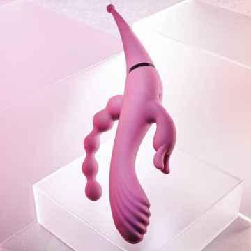 Rabbit Vibrator Four by Four - Roze