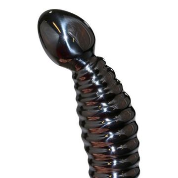 Geribbelde Metalen G-Spot en P-spot Dildo