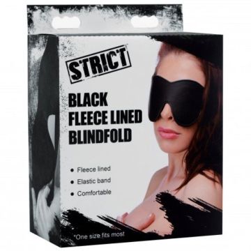 Oogmasker Met Fleece - Zwart