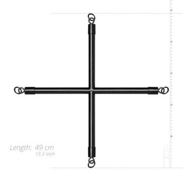Hog Tie Cross Bar met Boeien - Zwart