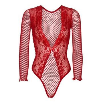 Netstof en Kant V-Hals String Body