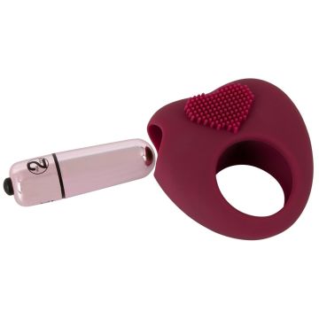 Vibrerende Hartvormige Penisring - Rood