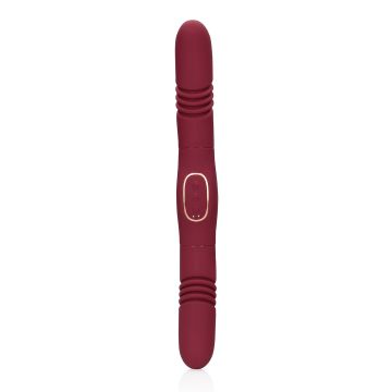 Dubbelzijdige stotende vibrator - Merlot-druif