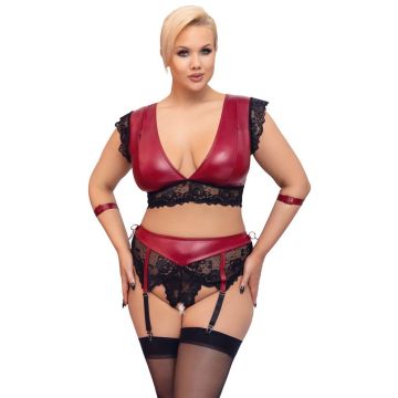 Stijlvolle Bondage Lingerie Set - Rood