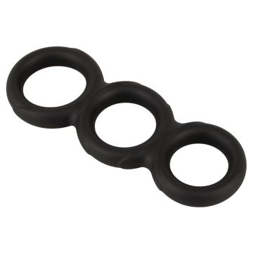 Triple Cockring - Zwart