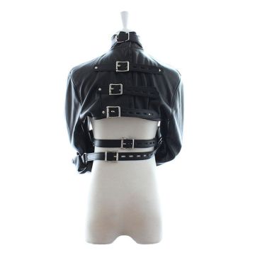 Dwangbuis Jacket Kunstleer - Zwart