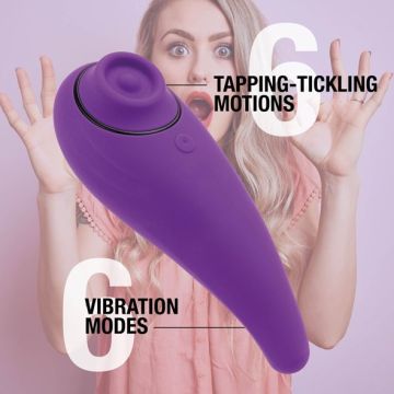 Tapping en Tickling Vibrator - Paars