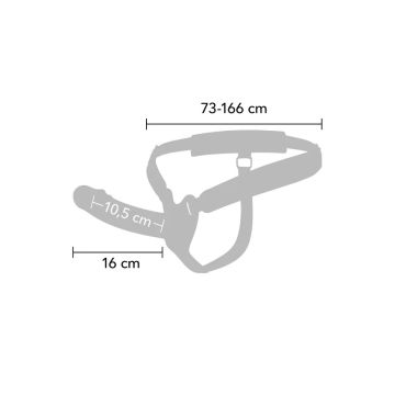 Holle Penis Strap-on 16cm - Huidskleur