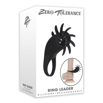 Cockring Leader met clitoris stimulator Zwart
