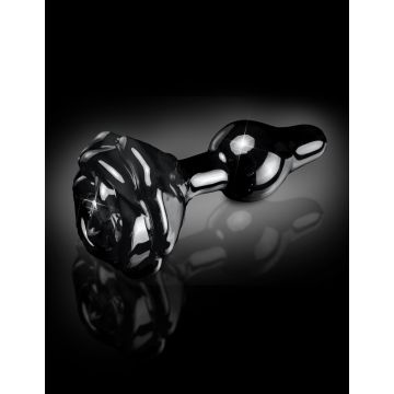 Zwarte Rosebud Buttplug Icicles No 77