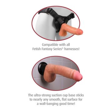 Real Feel Vibrator Dildo Deluxe Flesh 23 cm