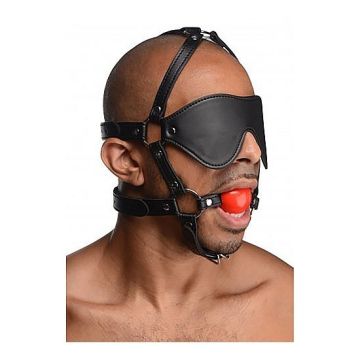 Blinddoek Harnass met Rode Ballgag