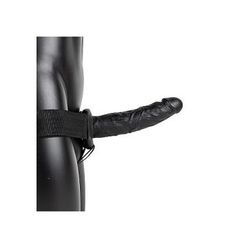 Strap On met Holle Dildo 20.5 cm - Zwart
