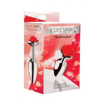 Red Rose Anal Plug M - Rood