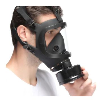 Gasmasker Full Visu Zwart