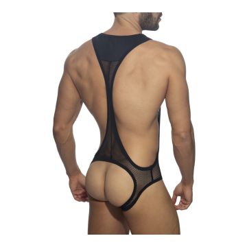 Addicted Sexy Mesh Singlet - Zwart