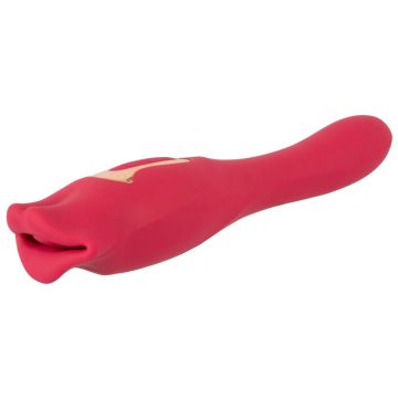 Dubbele Vibrator Oral Fun - Rood