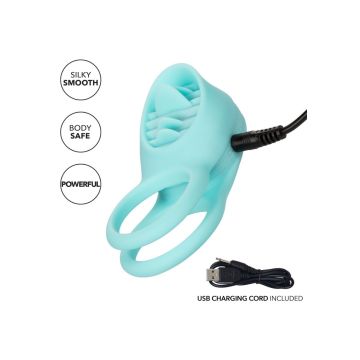 Vibrerende Cockring French Kiss Enhancer - Groen