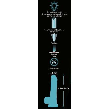 Anaal Dildo met Zuignap - Glow in the Dark
