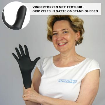 Extra Sterke Wegwerphandschoenen Zwart - 100 Stuks