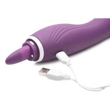Dubbele vibrator Lik- en zuigstanden Lickgasm - Paars