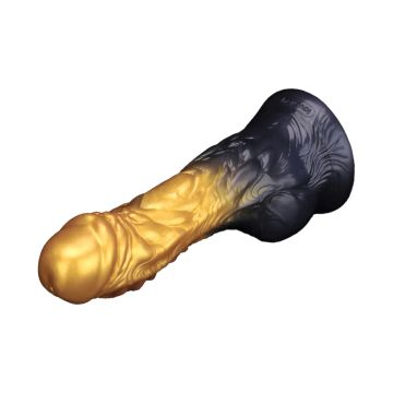Dual Density Opblaasbare Dildo 20 cm - Goud/Zwart