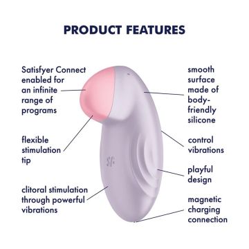Satisfyer Tropical Tip Connect App - Lila