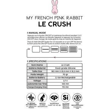 Vibrerend Eitje Clara Morgane Le Crush - Zwart