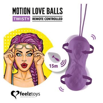FeelzToys Liefdes Ballen op Afstandsbediening - Paars