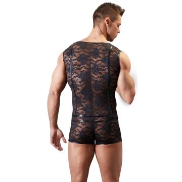 Netstof Body Met Bloemenpatroon