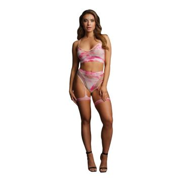 Le Désir Bliss 2-Delige Set met Stickers - Tie Dye Roze