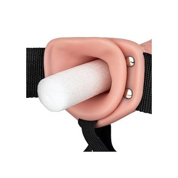 Strap On met Holle Dildo 24.5 cm - Huidskleur