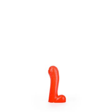 All Black Daan Dildo Rood - 15 cm